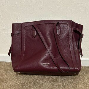 Kate Spade New York Grenache Plum Large Pebbled leather tote bag